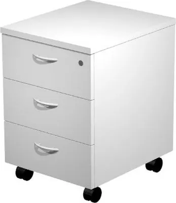 Imagen del producto de Artexport: Cómoda de 3 cajones con ruedas, guías metálicas y cerradura, color gris, desmontada.