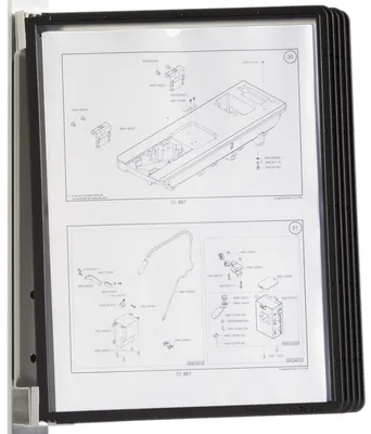 Produktbild von Wandhalter für Sichttafeln A4 Vario Magnet Wall 5 mit 5 Tafeln schwarz Packung mit 5 Stück