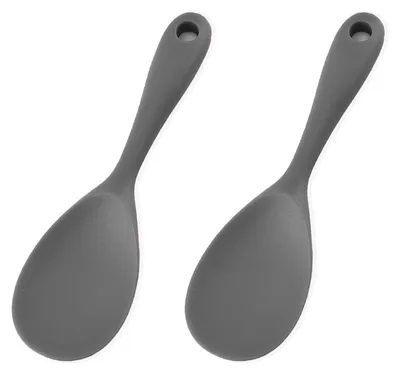 Produktbild von Set mit 2 Silikon-Servierlöffeln zum Kochen und Servieren