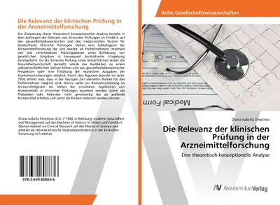 Produktbild von Die Relevanz der klinischen Prüfung in der Arzneimittelforschung