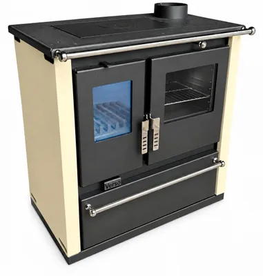 Zdjęcie produktu dla Verso CS Plus Ivory 7.7 kW | Piec kominkowy EEK A+ z piekarnikiem i płytą grzewczą