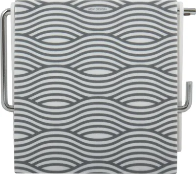 Produktbild von MSV Bad Serie "Wave Grau“ Toilettenpapierhalter WC Rollenhalter Papierhalter Klopapierhalter