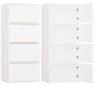 Produktbild von ALMA WHITE Kommode mit 4 Türen und 4 Einlegeböden
