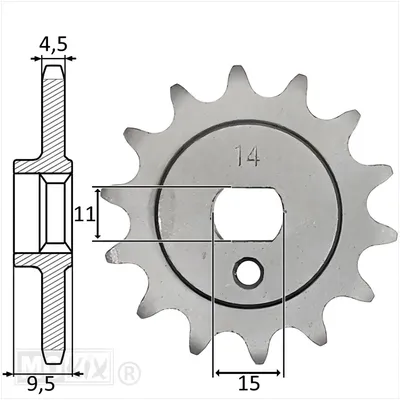 Immagine prodotto di Pignone IGM per Kreidler 5V (415) 14 denti