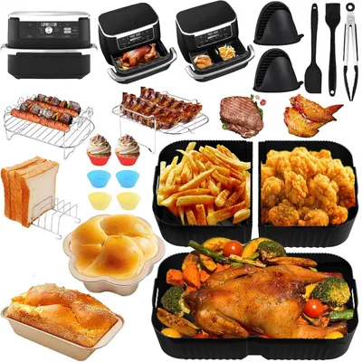 Silikon-Airfryer-Einsatz, rechteckig, für Ninja AF500EU & COSORI 10 L