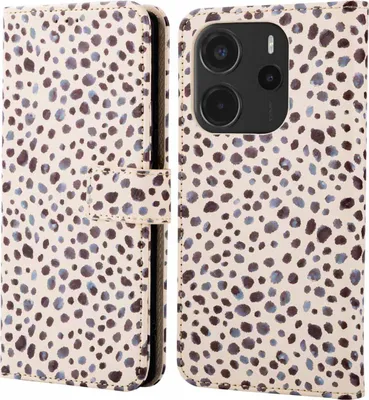 Zdjęcie produktu dla imoshion Design Bookcase dla Xiaomi Redmi Note 14 (4G) - Czarno-białe kropki