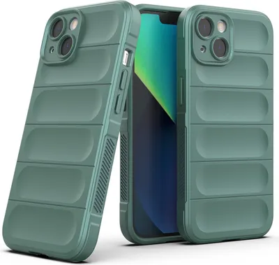 Produktbild von iPhone 13 Hülle, Weich TPU Silikon Stossfest Anti-rutsch Schutzhülle für iPhone 13 Grün