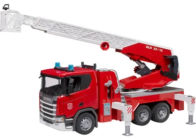 Produktbild von bruder ScaniaSuper 560R Feuerwehr, Drehleiter, Wasserpumpe, L+S