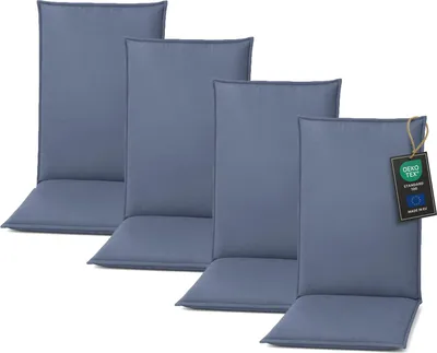 Zdjęcie produktu dla Pillows24 Poduszka na krzesła ogrodowe -120x50x8 cm / Niebieski - Poduszka, siedzisko na krzesło, poduszka na siedzisko do mebli ogrodowych, krzesła ogrodowe