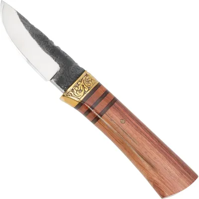 Produktbild von Nordic Messer, handgeschmiedet, DNH7 Kohlenstoffstahl, 8 cm Klingenlänge, Rosenholz, nicht rostfrei