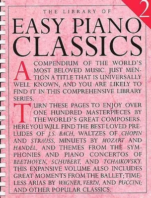 Obrázok produktu pre Library of Easy Piano Classics 2 Over 100 Masterpieces Songbook by Bach, Mozart, Beethoven and More Sheet Music for Beginners and Intermediate Players Hal Leonard Collection