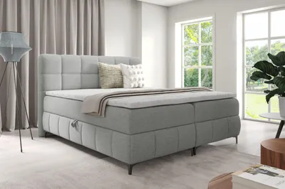 Produktbild von YOURHOUSE24 Boxspringbett SOPHIE Bonell-Matratze und Topperr, mit zwei Bettkästen für die Bettwäsche (Farbe: Aragon 80, Größe: 160x200 cm)