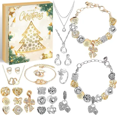 Immagine prodotto di Calendario dell'Avvento Ragazze Gioielli 2024 Set fai da te Regalo di Natale Bambini Adolescenti
