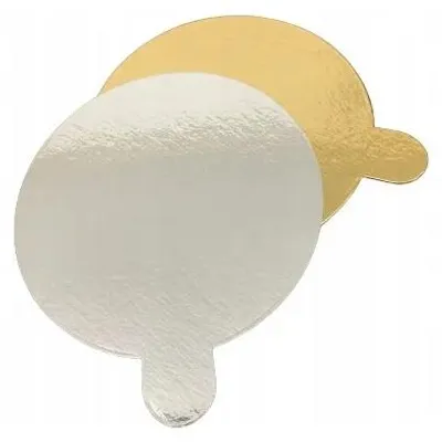 Produktbild von Papilart Tortenunterlage Gold-Silber 5 cm 20 Stück