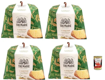 Produktbild von Tre Marie Italian Gourmet Panettone crema pistacchio Weihnachtskuchen 4 x 950g