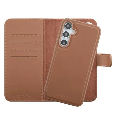 Image de Selencia Olyn Bibliothèque amovible avec MagSafe pour Samsung Galaxy A35 / A55 - Marron