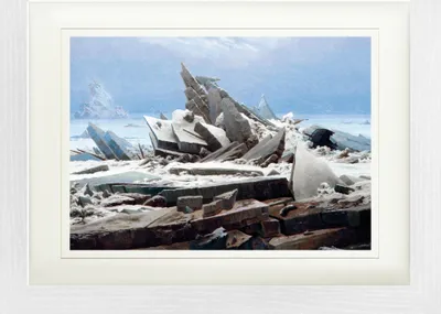 Produktbild von Caspar David Friedrich Gerahmtes Bild Mit Edlem Passepartout | Wand-Bilder | Im Bilderrahmen - Das Eismeer, 1823 (30 x 40 cm)