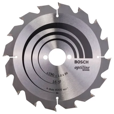 Immagine prodotto di Bosch Optiline Wood - Kreissägeblatt - für Holz - 190 mm - 16 Zähne (2608641184)