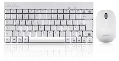 Produktbild von Perixx PERIDUO-712, Mini, Kabellos, RF Wireless, Membran Key Switch, Weiß, Maus enthalten