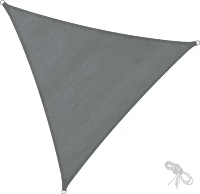 Image de Voile d'ombrage triangulaire, gris - 5 x 5 x 5 m