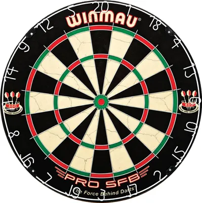 Produktbild von WINMAU Steeldartboard PRO SFB Bristle – Sisal Dartscheibe in Turniergröße mit Zubehör für Profis & Einsteiger
