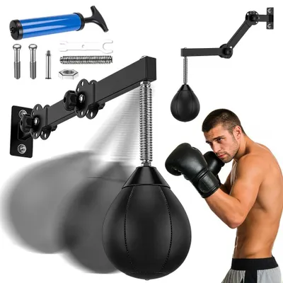 Immagine prodotto di Palla da boxe da parete, regolabile in altezza, per l'allenamento domestico