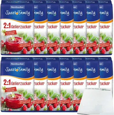 Produktbild von Sweet Family Gelierzucker 2zu1 VPE  (14x500g Packung) + usy Block