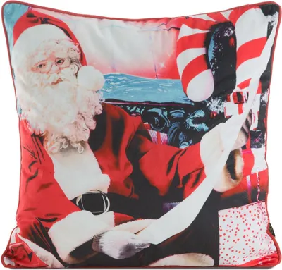 Produktbild von Eurofirany Kissenbezug Kissenhülle Weihnachten Weihnachtsmann 45x45cm Deko