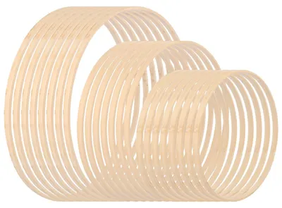 Imagen del producto de Juego de 24 aros de madera para manualidades creativas