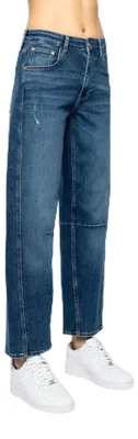 Productafbeelding van Mavi Damen Jeans, model Leila, met verstelbare pijplengte, donkerblauw, maat 33/34