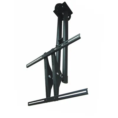 Produktbild von Die Deckenhalterung von NewStar Modell PLASMA-C100BLACK ein dreh- und schwenkbare Deckenhalterung für Flachbildschirme und Flachbild-Fernseher bis 70" (175 cm). - Bildschirmgröße: 81,3 cm (32 Zoll) bis 152,4 cm (60 Zoll) - max. 50 kg Traglast - Schwarz