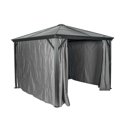 Image de Sojag set de rideaux assortis à Verona 10x14 gris foncé polyester