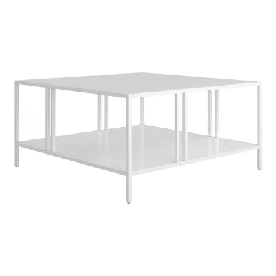 Image de Table basse 'Kumlinge' métal 40x80x80 cm blanc