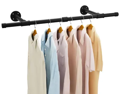 Obrázek produktu pro Kovová věšák na oblečení 94 cm - nástěnná montáž - industriální design