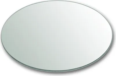 Produktbild von Spiegelplatte rund mit Facettenschliff und Gummifüsschen, Größe:Ø 40 cm