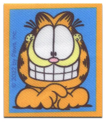 Obrázok produktu pre Comercial Mercera Garfield © komiksový kocúr s potlačou - nášivka, nažehľovacia, nažehľovacia nášivka, nášivka, nášivky, na nažehlenie, veľkosť: 5,4 x 6,2 cm