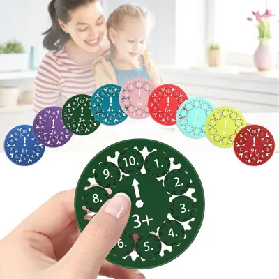 Obrázok produktu pre Sada fidget spinnerov, 9 kusov, vzdelávacia hračka pre deti vo veku 6-10 rokov, matematická hračka