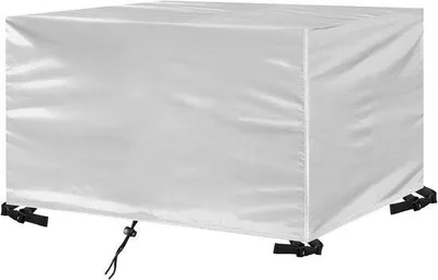 Obrázek produktu pro Ochranná plachta na zahradní nábytek – voděodolná ochrana – ochrana nábytku – tkanina Oxford 420D – 200 x 100 x 75 cm – stříbrná