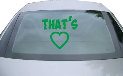 Produktbild von Indigos UG - Aufkleber Heckscheibe & Motorklappe DE6408 - grün - 600x571 mm - that's love - Auto Scheiben Fenster Heckklappe Tuning Racing JDM - Die cut