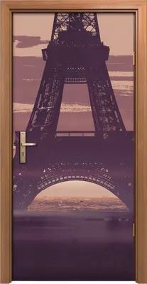 Produktbild von Türposter 90x200 cm Türaufkleber Türtapete Türfolie Klebefolie Paris Frau mit Blick auf Eiffelturm