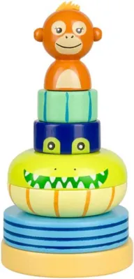 Produktbild von Orange Tree Toys Klappturm aus Holz – Dschungel 5060541943766