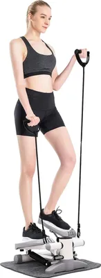 Obrázok produktu pre Hydraulický fitness stepper, odporové pásy, LED displej