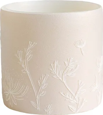 Produktbild von Beige Laterne mit Blumendekoration