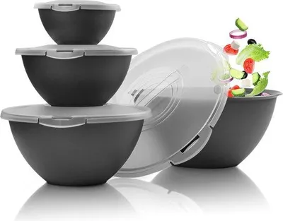 Produktbild von Große Kunststoffschaufelschalen 0,7-6l schwarz BPA-frei