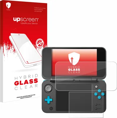Produktbild von upscreen Schutzglas für New Nintendo 2DS XL Schutzfolie Panzer Folie Glas Display Schutz klar