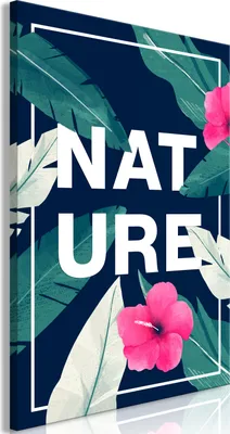 Produktbild von Vliesstoff Leinwandbild - Nature (1 Part) Vertical 60x90 cm Text m-A-1089-b-a