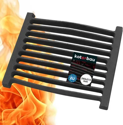 Produktbild von KOTARBAU Kaminrost 26 x 21,5 cm Kaminofen Ascherost Tafelrost Rost Ofengitter Kamin Ersatzteile Zubehör Gussrost Ofenrost Grillkamin Eckig Eckrost