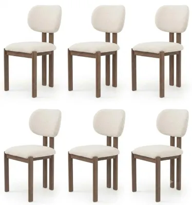 Immagine prodotto di 6 moderne sedie da pranzo, progettate per il massimo comfort