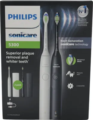 Produktbild von Philips HX7109/01 Sonicare 5300 elektr. Zahnbürste Doppelpack schwarz/weiß