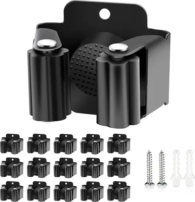 Produktbild von Gerätehalterungsset, Besenhalter, Wandhalterung für Gartengeräte inklusive Montagematerial für Küche, Haushalt, Badezimmer, Garage, Garten